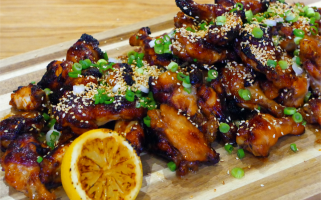 Gin Honey BBQ wings
