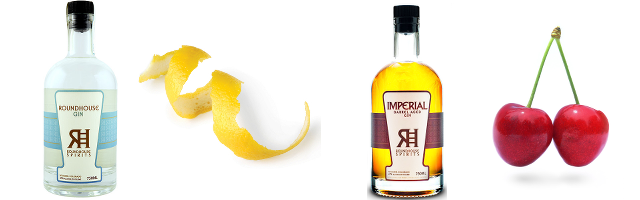 roundhouse gins lemon twist and cherry