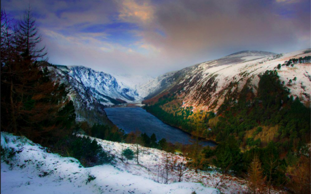 Mountain scape in Ireland Glendalough