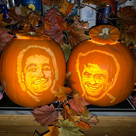 Just a couple of ginny - or should that be Jo(h)nny- pumpkins! We knew we recognised those faces from somewhere…