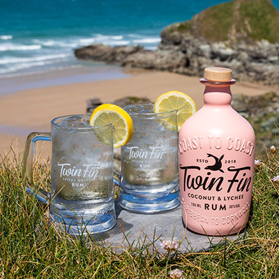 Twin fin coconut and lychee rum 