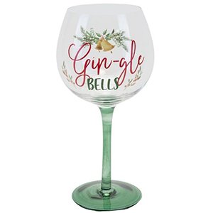 Gin-gle Bells Gin Glass for Christmas