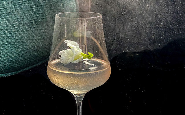 marigold leaves and gin mix