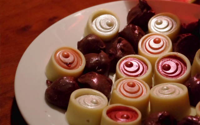 Duo of chocolate gin robed luxardo cherries for christmas