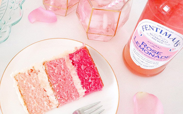 Fentimans Rose Lemonade Ombre Cake