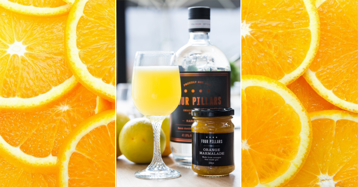Four pillars gin Breakfast martini cocktail