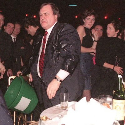 deputy pm john prescott met cumbawumba brit award soaked
