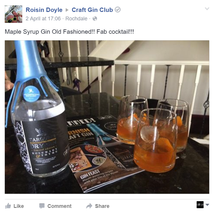 maple syrup tarquins cornish dry gin