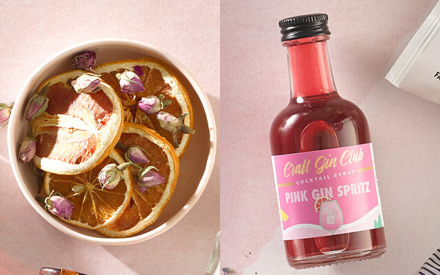 Cocktail syrup and garnishes