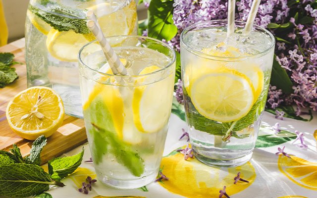 Gin and lemonade or tonic