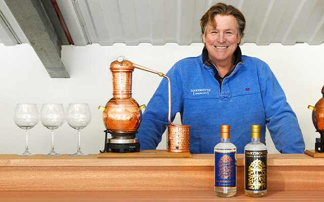 Lance behind the bar