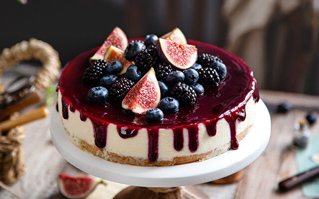Sloe Gin Cheesecake