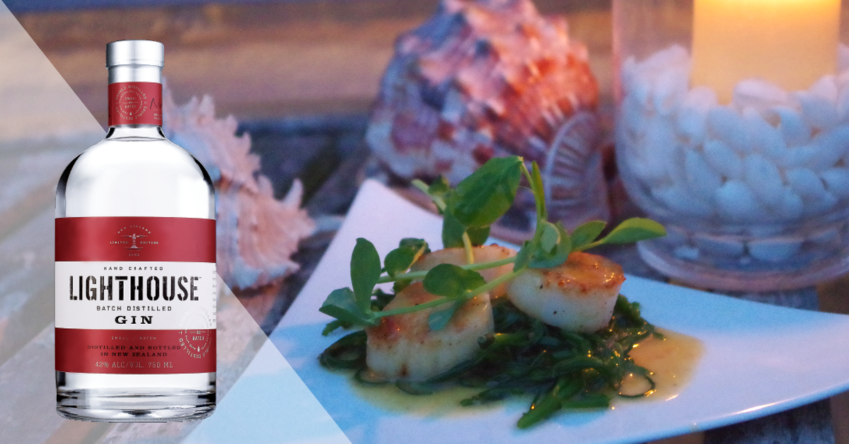 Lighthouse Gin Scallops recipe