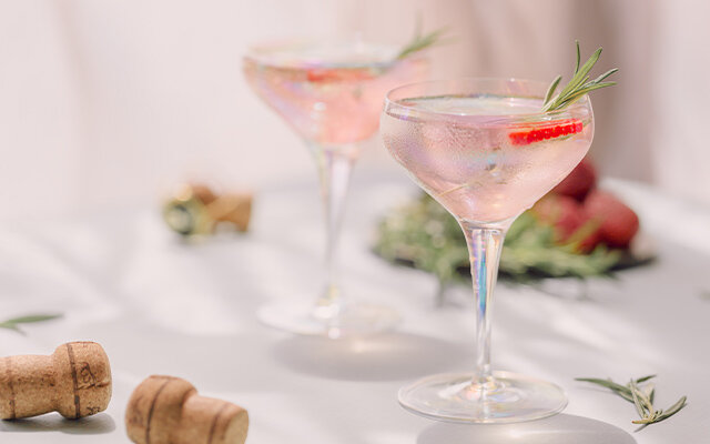 Bellini cocktails