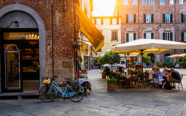 Italy caffetteria sunset