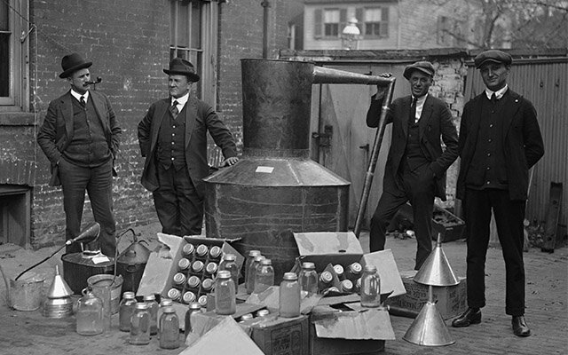 Prohibition agents: hired to prevent consumption of alcohol