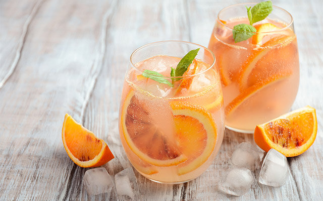 Blood Orange Spritz gin cocktail recipe