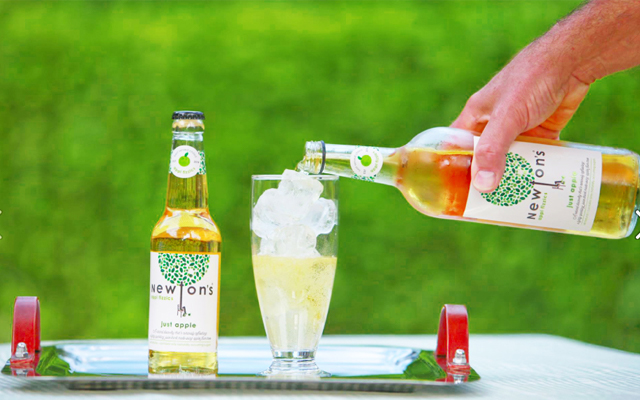 Newton's appl fizzics pouring
