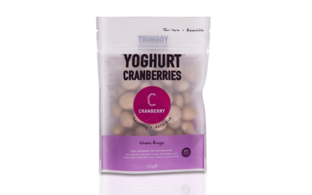 Yoghurt cranberries snack
