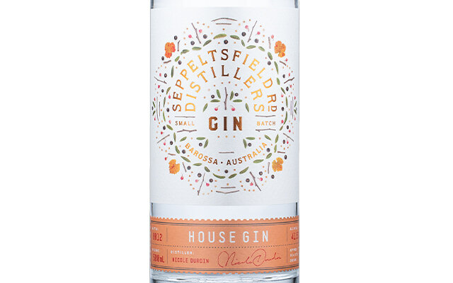 The label of Seppeltsfield Rd Distillers House Gin
