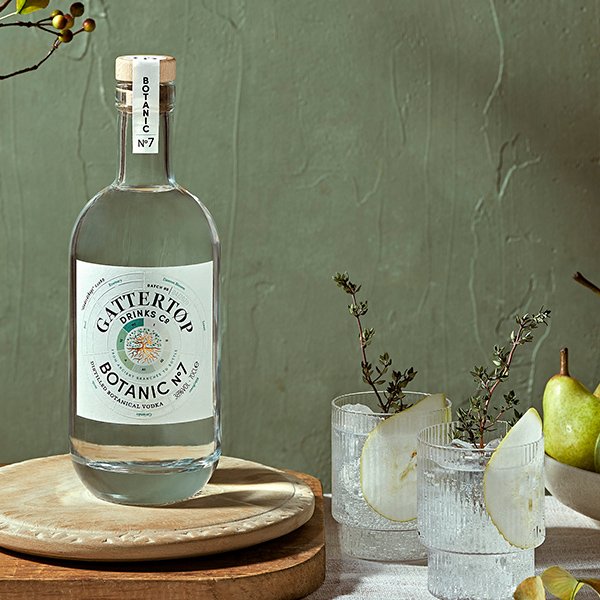 Gattertop Botanical Vodka with two cocktails