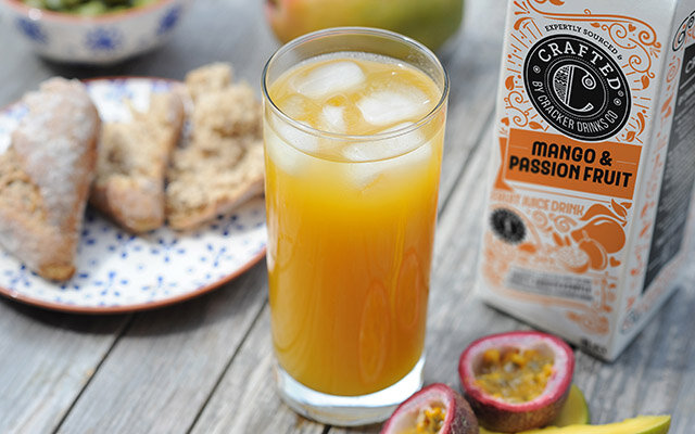 CRAFTED Mango & Passion Fruit Juice by Cracker Drinks Co