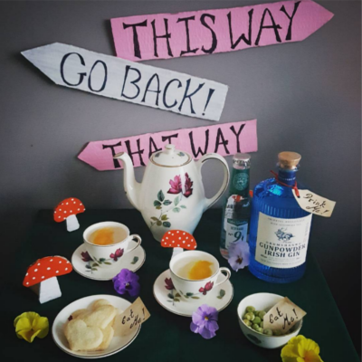 Ginstagram winner alice in wonderland themed tea cups