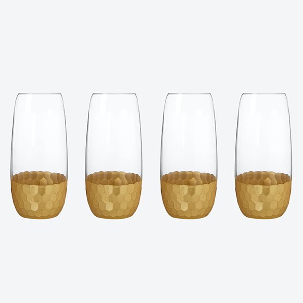 Gold highball glasses