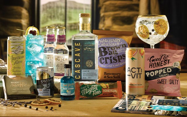 Craft Gin Club's January 2024 Gin of the Month box with RTD cocktails