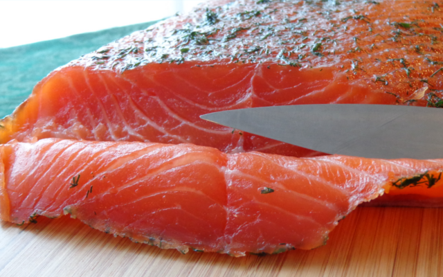 salmon gravlax curing gin