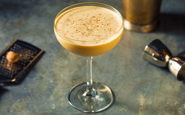 Creamy Caramel Martinez cocktail recipe