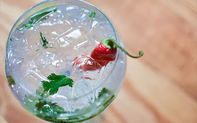 chill and lime in a cocktail
