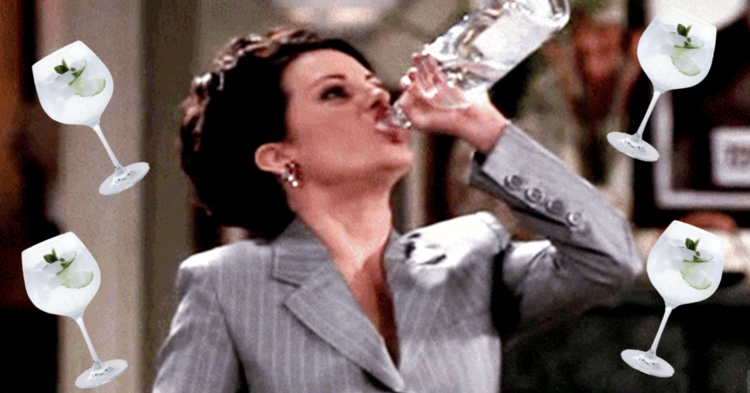 Will Grace Drinking GIF Gin Tonic