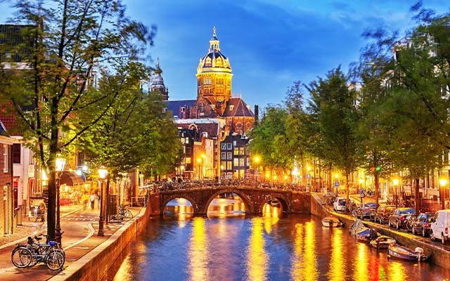 Amsterdam at night