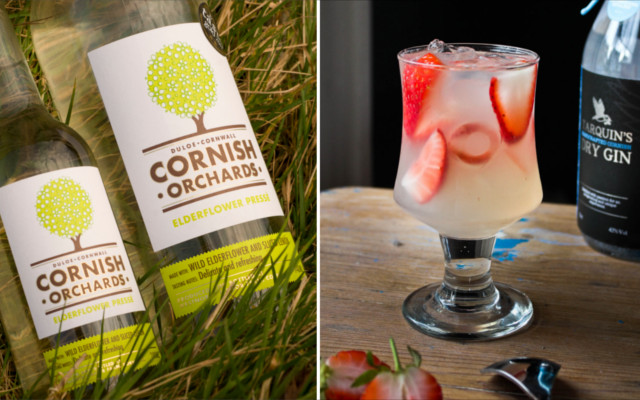 Gin and elderflower spring drink