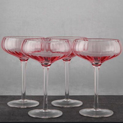 Aurora pink drinking glasses