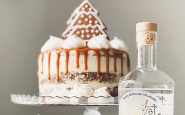 Gin and caramel  cake 
