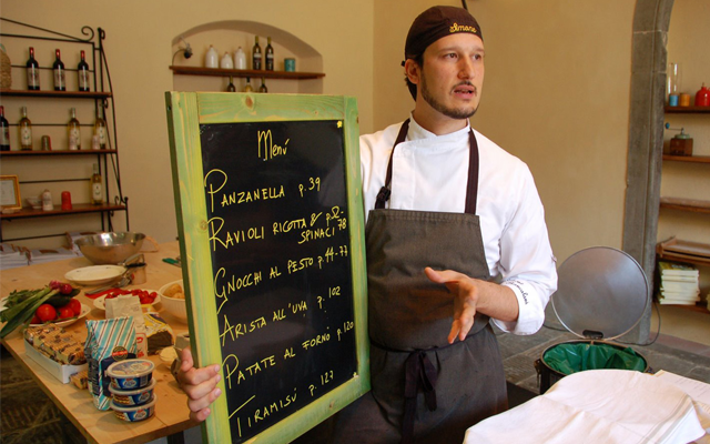 Italian Cooking Class Menu