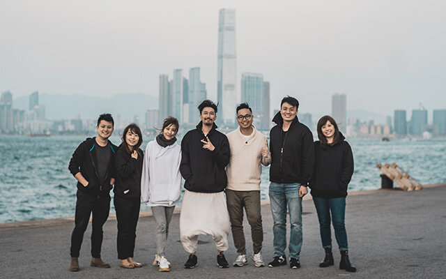 The team behind Perfume Trees Gin in central Hong Kong. Image: IG @dennychankl