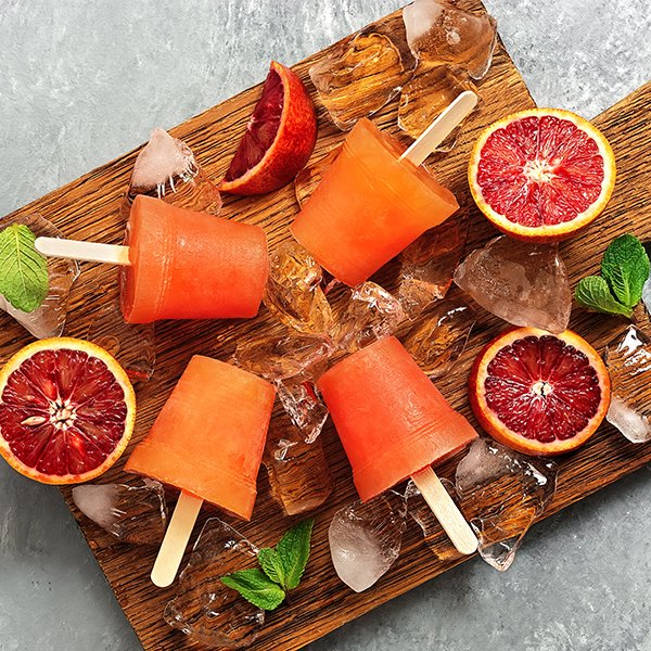 Blood Orange Ice Pops