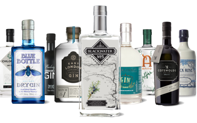 gin bottles