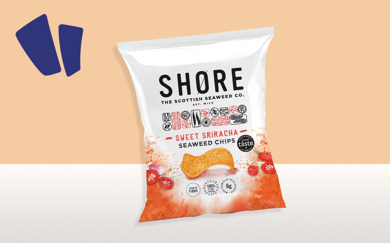 SHORE Sweet Sriracha Seaweed Chips