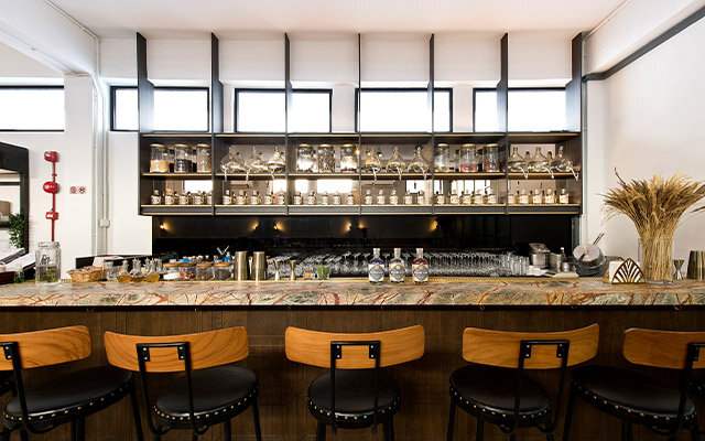 The Brass Lion Distillery’s bar is a great place to sit and try their fabulous gins