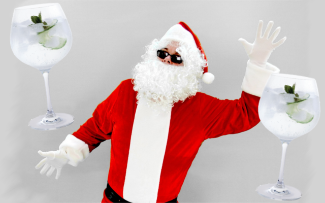 Santa Father Christmas Gin Office Work Party