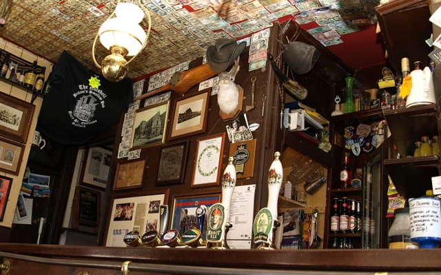 The nutshell bar in England victorian paraphenalia crazy gin joint