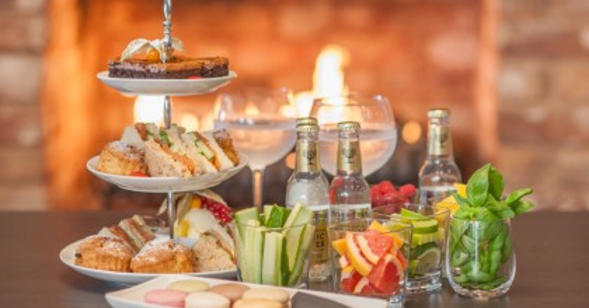 Gin High Tea Setup