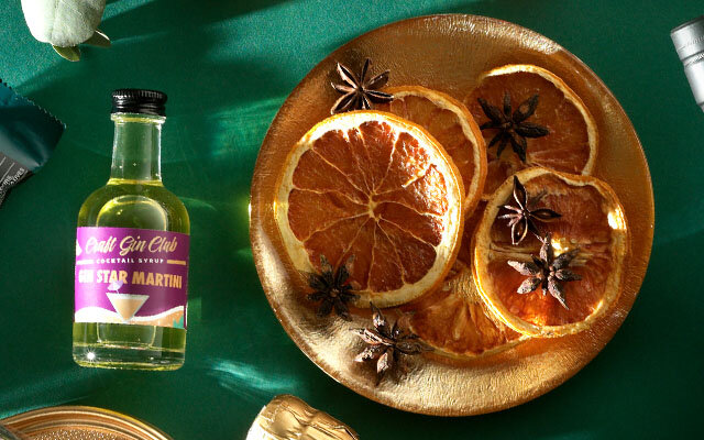 Gin Star Martini and Grapefruit & Star Anise Garnishes