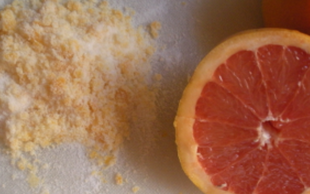 Honeycomb and pink grapefruit