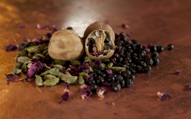 Warming botanicals in poetic license gin