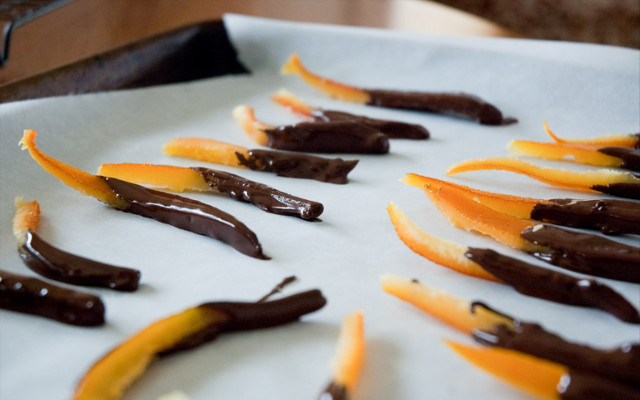 chocolate dipped candied orange peel